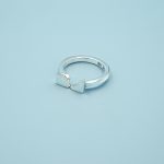 Mini ring "A lot more than two" 950 silver, adjustable - Image 4