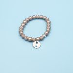 "Elastic beads" Bracelet, stones & 950 silver - Image 3