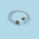 "Between Two" Bracelet of Circles with Stone, 950 silver - Image 2