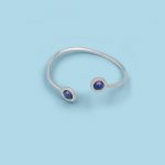 "Between Two" Bracelet of Circles with Stone, 950 silver - Image 6