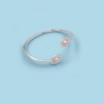 "Between Two" Bracelet of Circles with Stone, 950 silver - Image 7