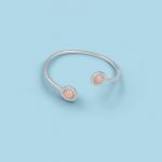 "Between Two" Bracelet of Circles with Stone, 950 silver - Image 3