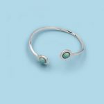 "Between Two" Bracelet of Circles with Stone, 950 silver - Image 5