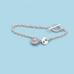 Bracelets (chain with pendants) silver 950 & stones - Image 3