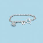 Bracelets (chain with pendants) silver 950 & stones - Image 5