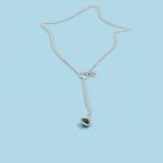 Necklace, "Circle with Stone", 950 silver - Image 2