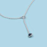 Necklace, "Circle with Stone", 950 silver - Image 3