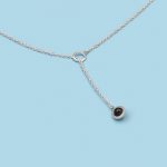 Necklace, "Circle with Stone", 950 silver - Image 6