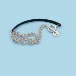 Double Bracelet with Vegan Leather and Chain - Image 2