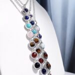 Custom Seven Chakra Necklace – 950 Silver & Natural Quartz - Image 2