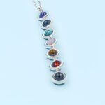 Custom Seven Chakra Necklace – 950 Silver & Natural Quartz - Image 4