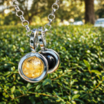 Natal Quartz Amulet Necklace — 950 Silver