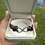 Infinity Bracelet – 950 Silver & Leather - Image 3