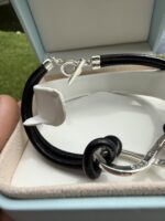 Infinity Bracelet – 950 Silver & Leather - Image 2