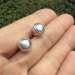 Cultured Pearl Earrings – 8 mm Cabochon