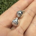 Cultured Pearl Earrings – 8 mm Cabochon - Image 2