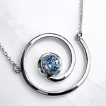 Custum Spiral Necklace, Aquamarine from India .