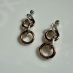 Copper and Silver earrings. - Image 2
