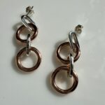 Copper and Silver earrings. - Image 3