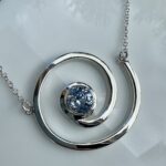 Custum Spiral Necklace, Aquamarine from India . - Image 2