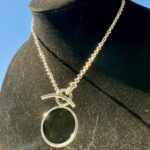Flat Onyx Lock Necklace – 950 Silver - Image 3
