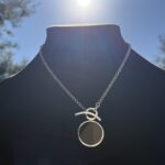 Flat Onyx Lock Necklace – 950 Silver
