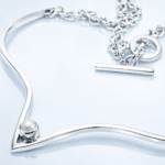 Line of Light Necklace | Pearl & 950 Silver Sculptural Choker - Image 2