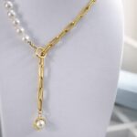 Pearl & Chain Necklace — 10K/14K Gold