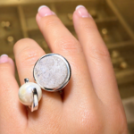 Druzy & Pearl Ring - Image 3