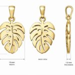 Monstera Essence Pendant – 14K Gold - Image 4