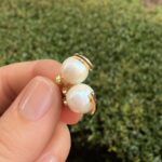 10K Gold Pearl Earrings - Image 3